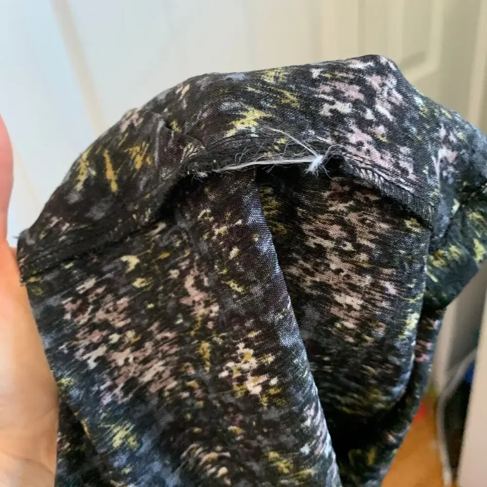 Madewell Hopewell Puff-Sleeve Crop Top Dark Floral Size XS
